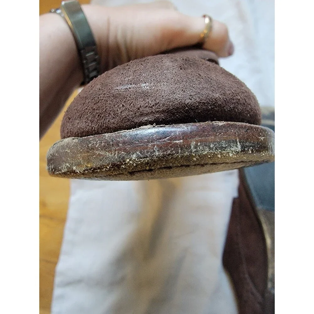 Aquatalia Men's Gavin Suede Monk-Strap‎ Loafer Color Brown Size 8.5M Italy